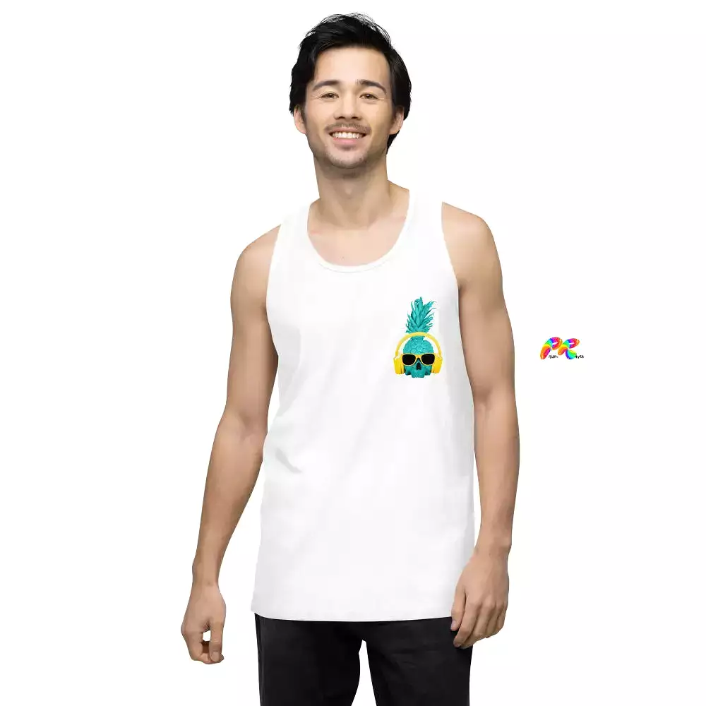 Pineapple with Headphones Men's Tank Top