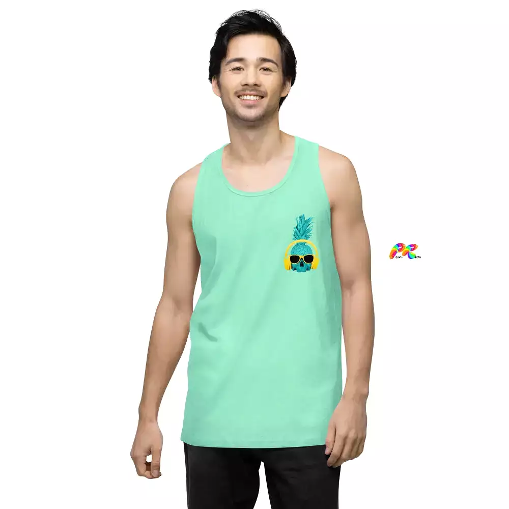 Pineapple with Headphones Men's Tank Top