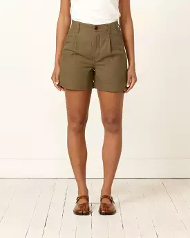 Pleated Short in Puglia Olive