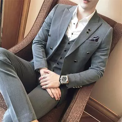 Private Meeting Slim Fit 3 Piece Suit