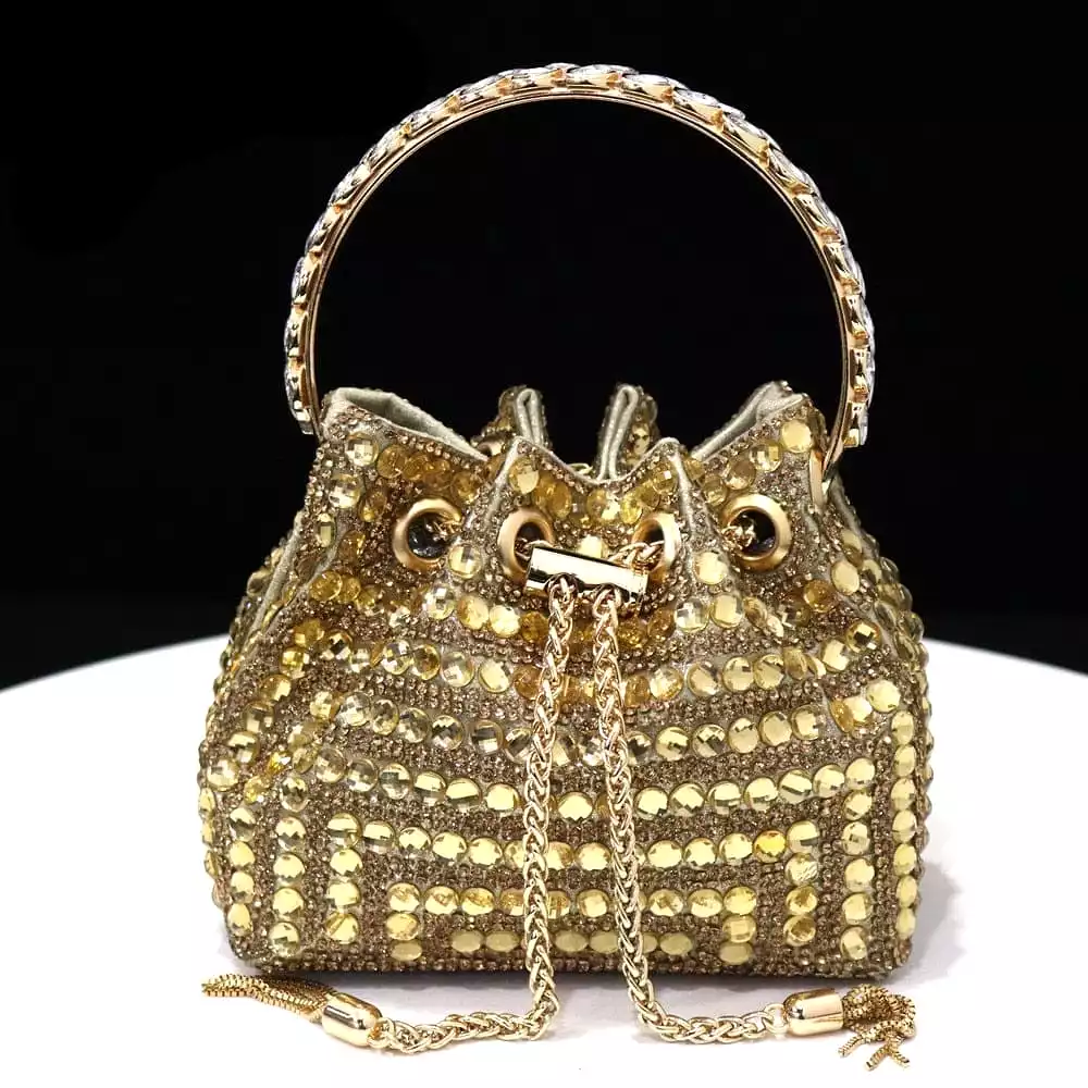 Rhinestones Bucket Bag