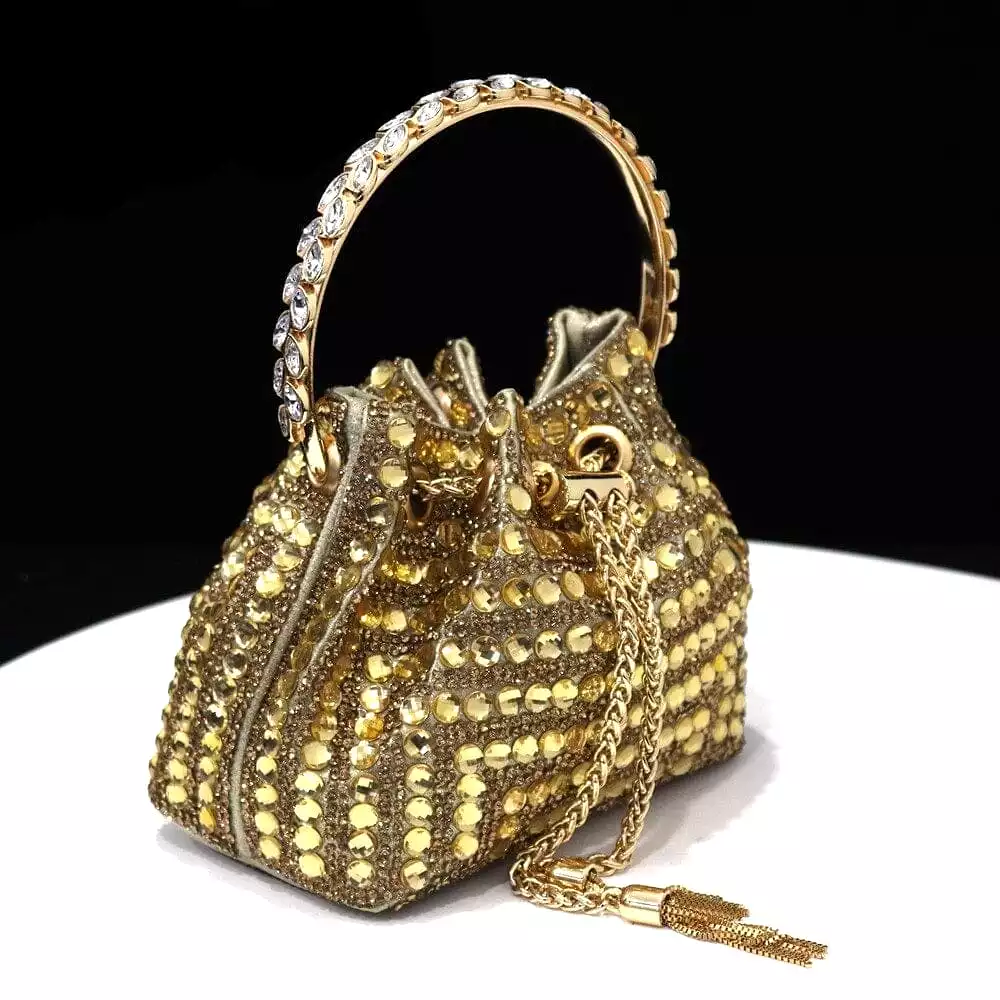 Rhinestones Bucket Bag