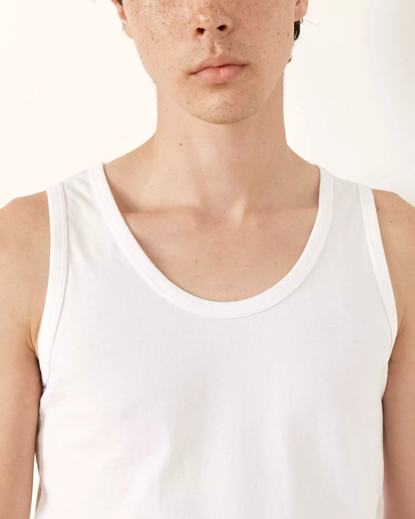 Scoop Neck Tank Top in White