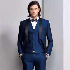 Shawl Collar Tuxedo 3 Piece Suit