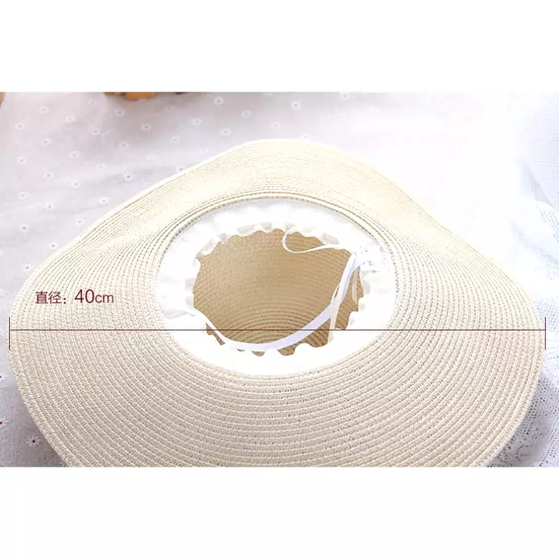 simple Foldable Wide Brim Floppy Girls Straw Hat Sun Hat Beach Women Summer Hat UV Protect Travel Cap Lady Cap Female