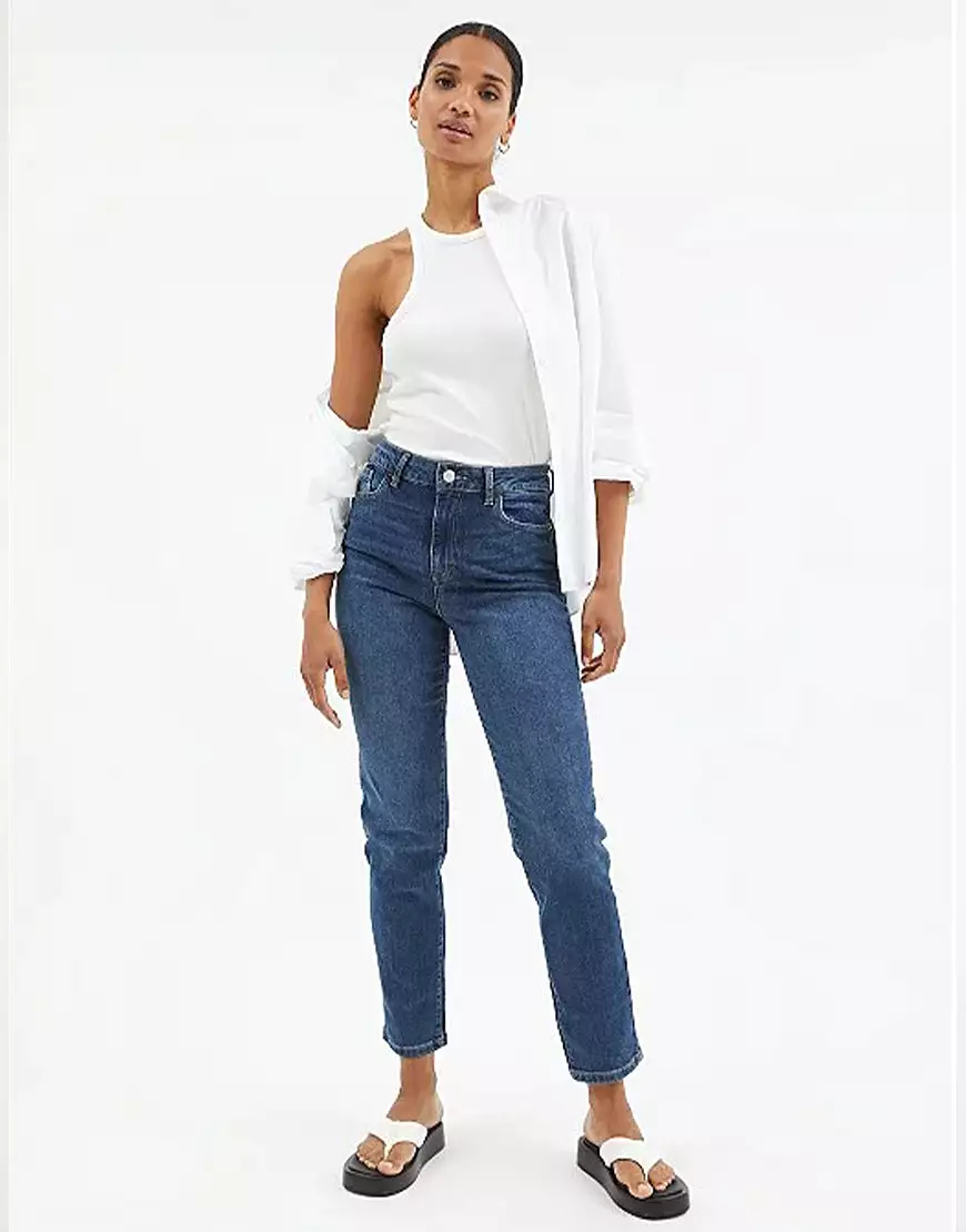 Slim Mom Jeans in Dark Wash