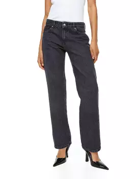 Straight High Jeans Charcoal Black