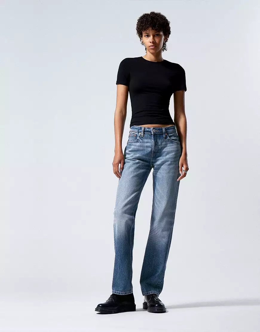 Straight Leg Baggy Jeans Dark Blue