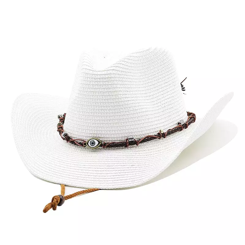 Summer Western Cowboy Hat Men Women New Fashion 2022 Outdoor Beach Sun Caps Straw Hat Sombrero Hombre Cowgirl Jazz Cap