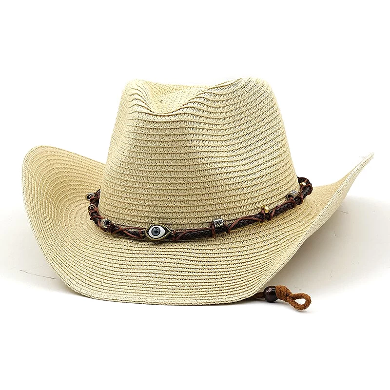 Summer Western Cowboy Hat Men Women New Fashion 2022 Outdoor Beach Sun Caps Straw Hat Sombrero Hombre Cowgirl Jazz Cap