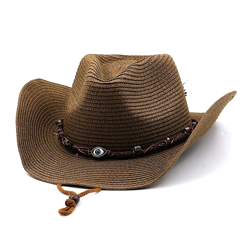 Summer Western Cowboy Hat Men Women New Fashion 2022 Outdoor Beach Sun Caps Straw Hat Sombrero Hombre Cowgirl Jazz Cap