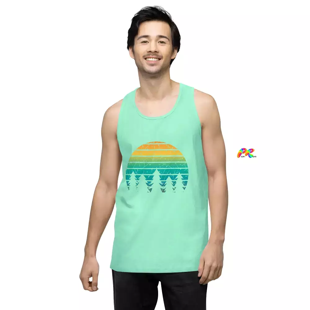 Sunset Pines Men’s premium Tank Top