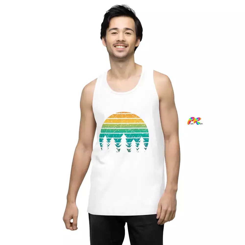 Sunset Pines Men’s premium Tank Top