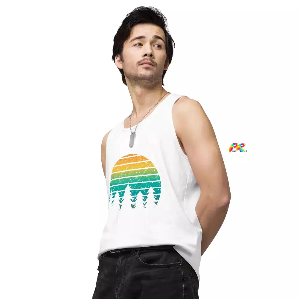 Sunset Pines Men’s premium Tank Top