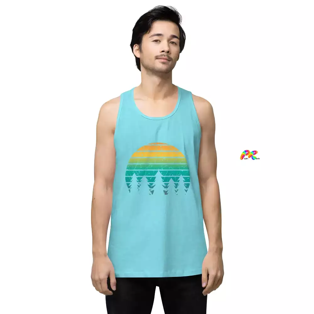 Sunset Pines Men’s premium Tank Top