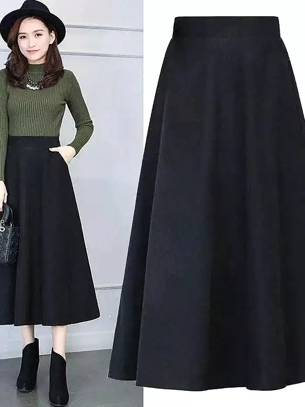 Swing Maxi Skirts for Women with Pockets