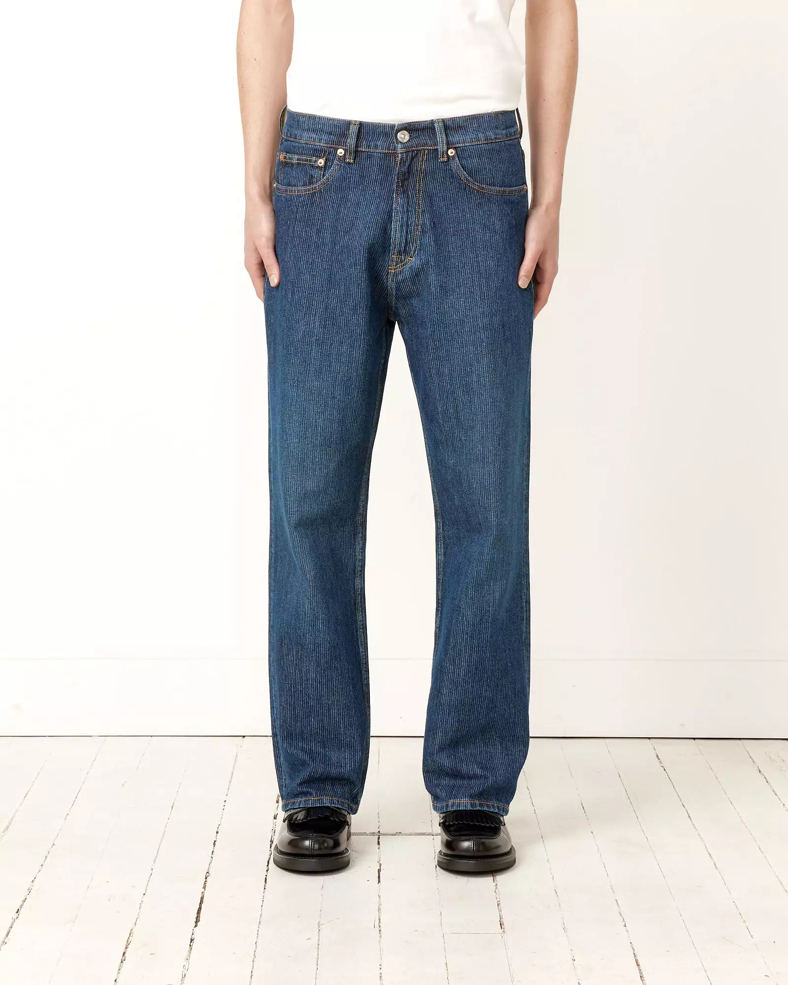 Third Cut Denim in Deep Blue