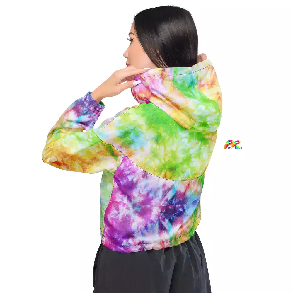 Tie Dye Women’s Cropped Windbreaker