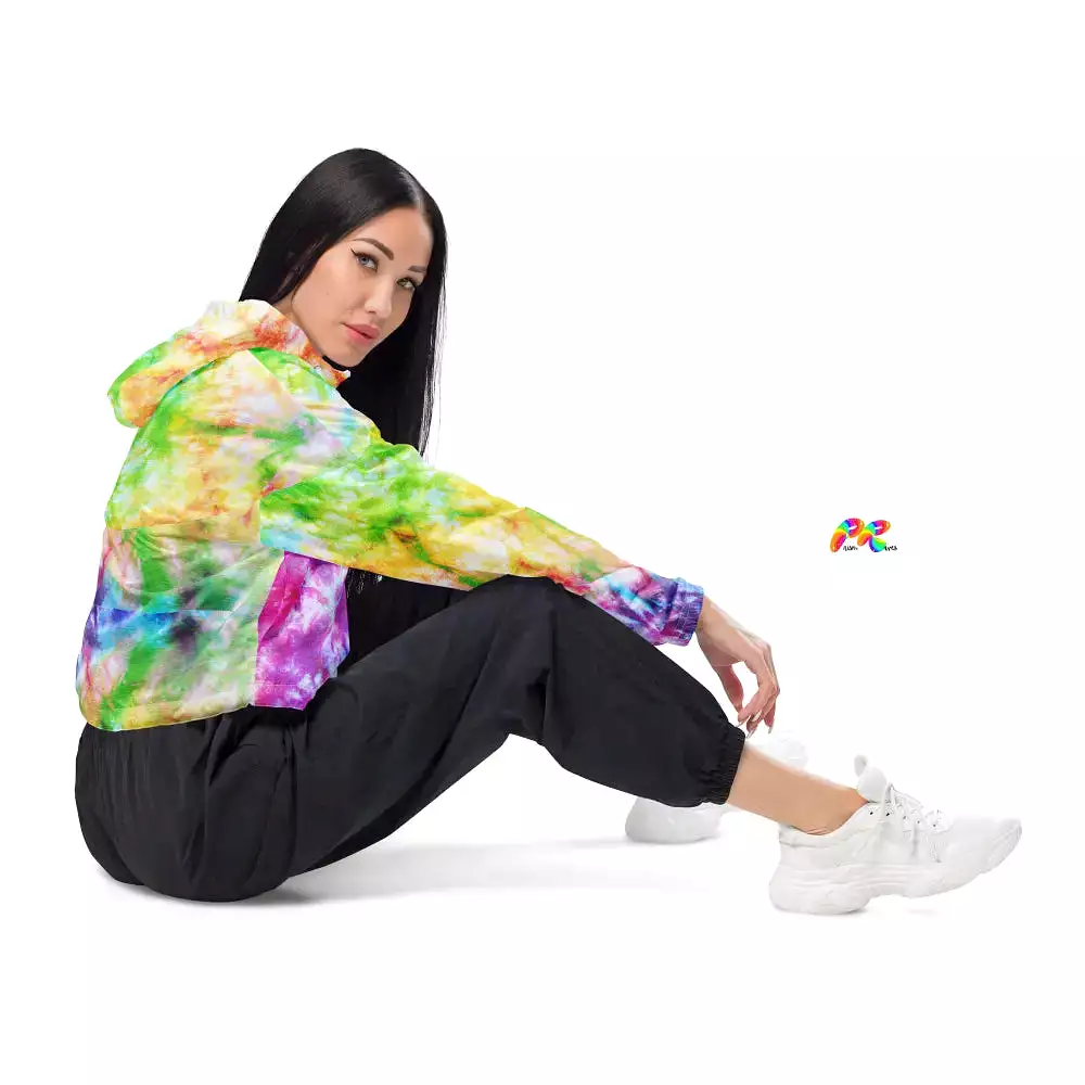 Tie Dye Women’s Cropped Windbreaker