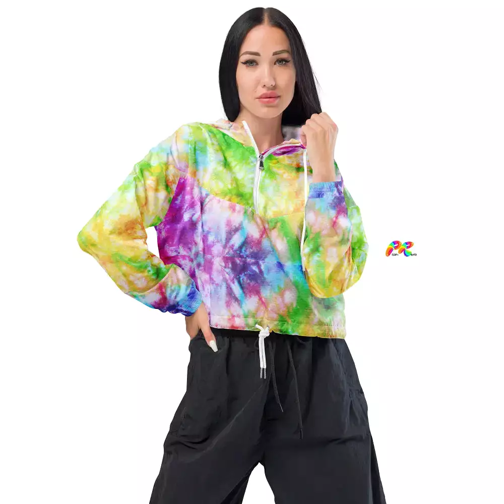 Tie Dye Women’s Cropped Windbreaker