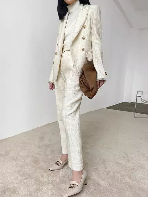 Tweed Pantsuit - Women Suits