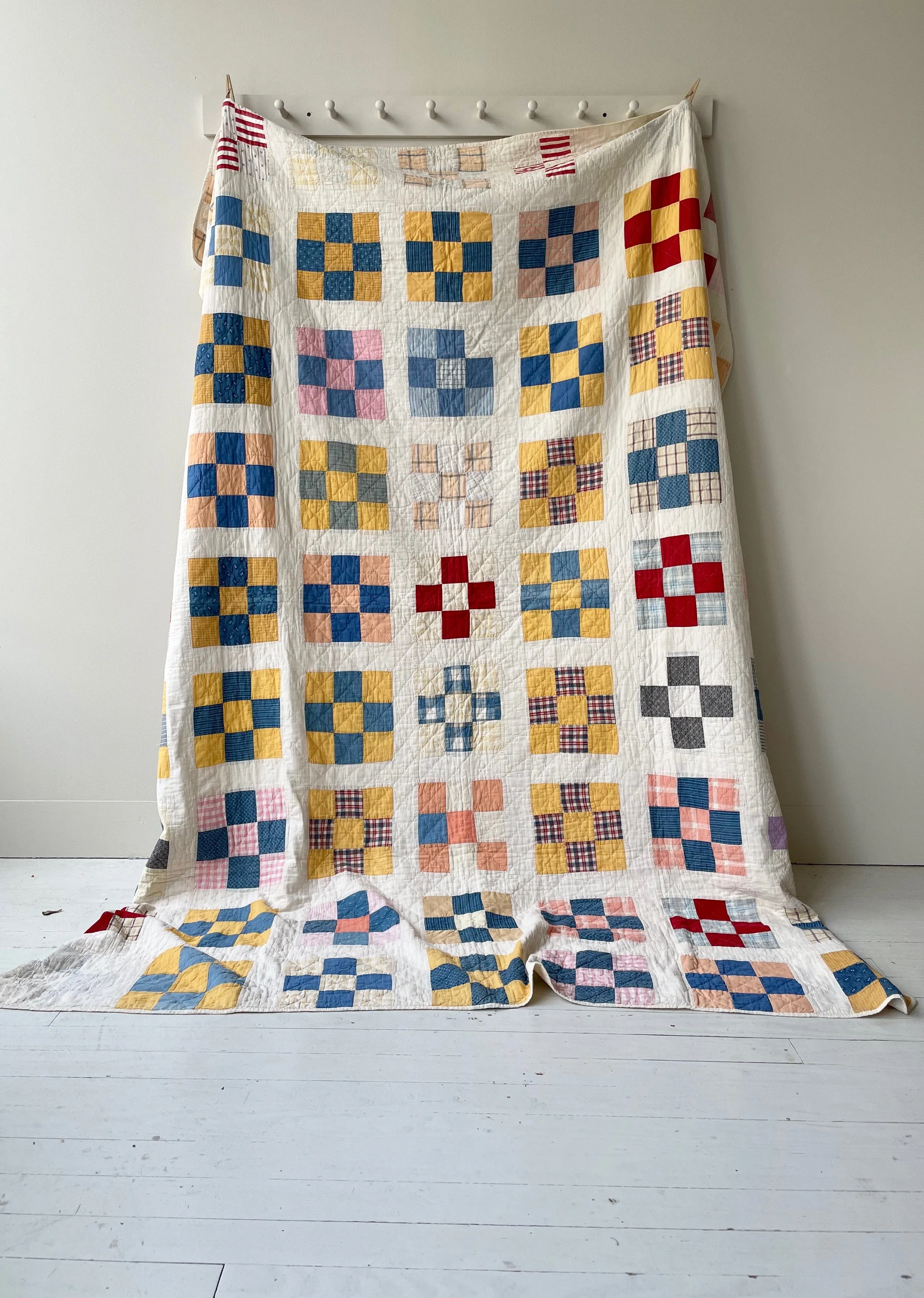 Vintage 1930s Nine Patch Quilt