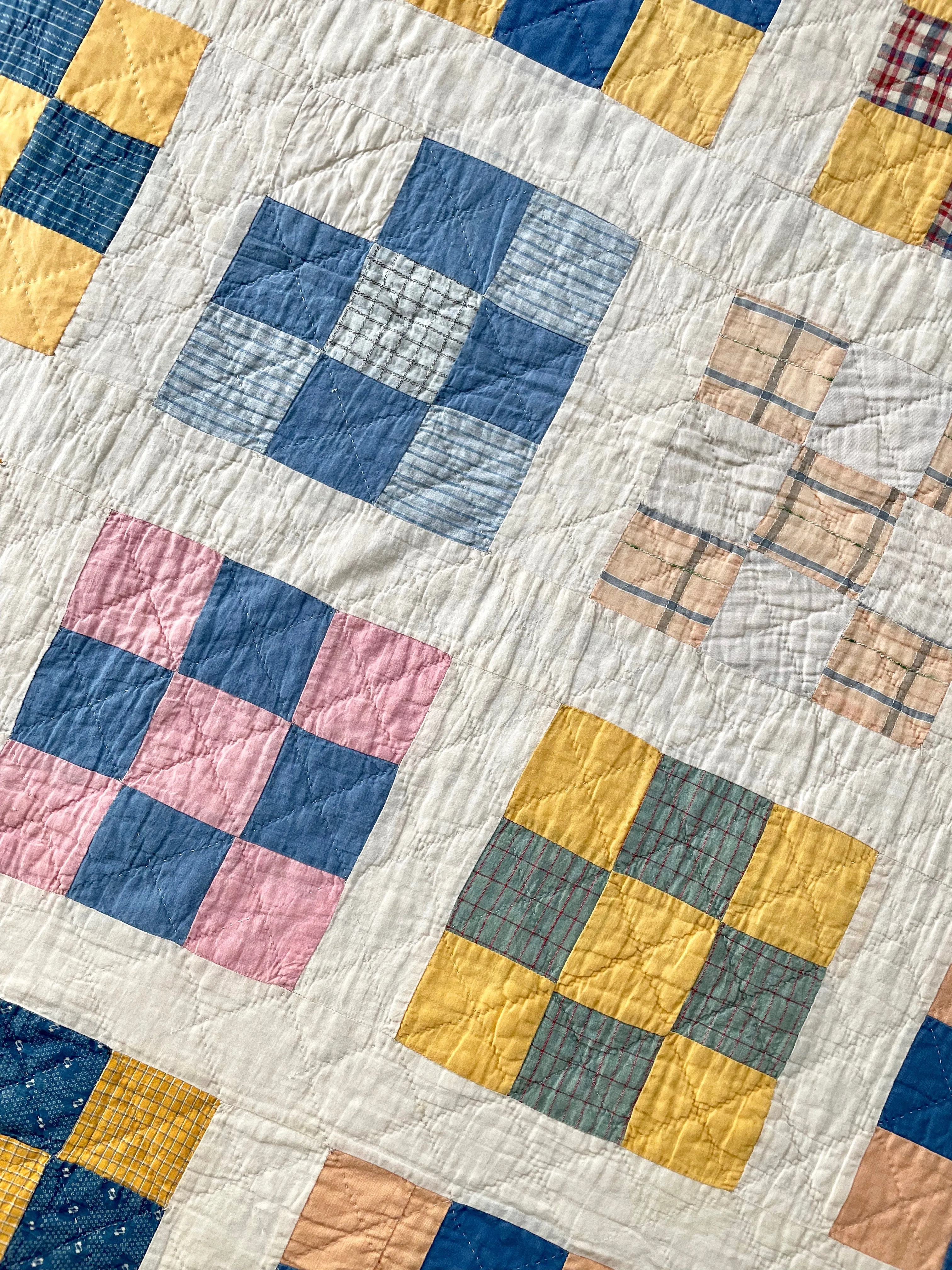 Vintage 1930s Nine Patch Quilt