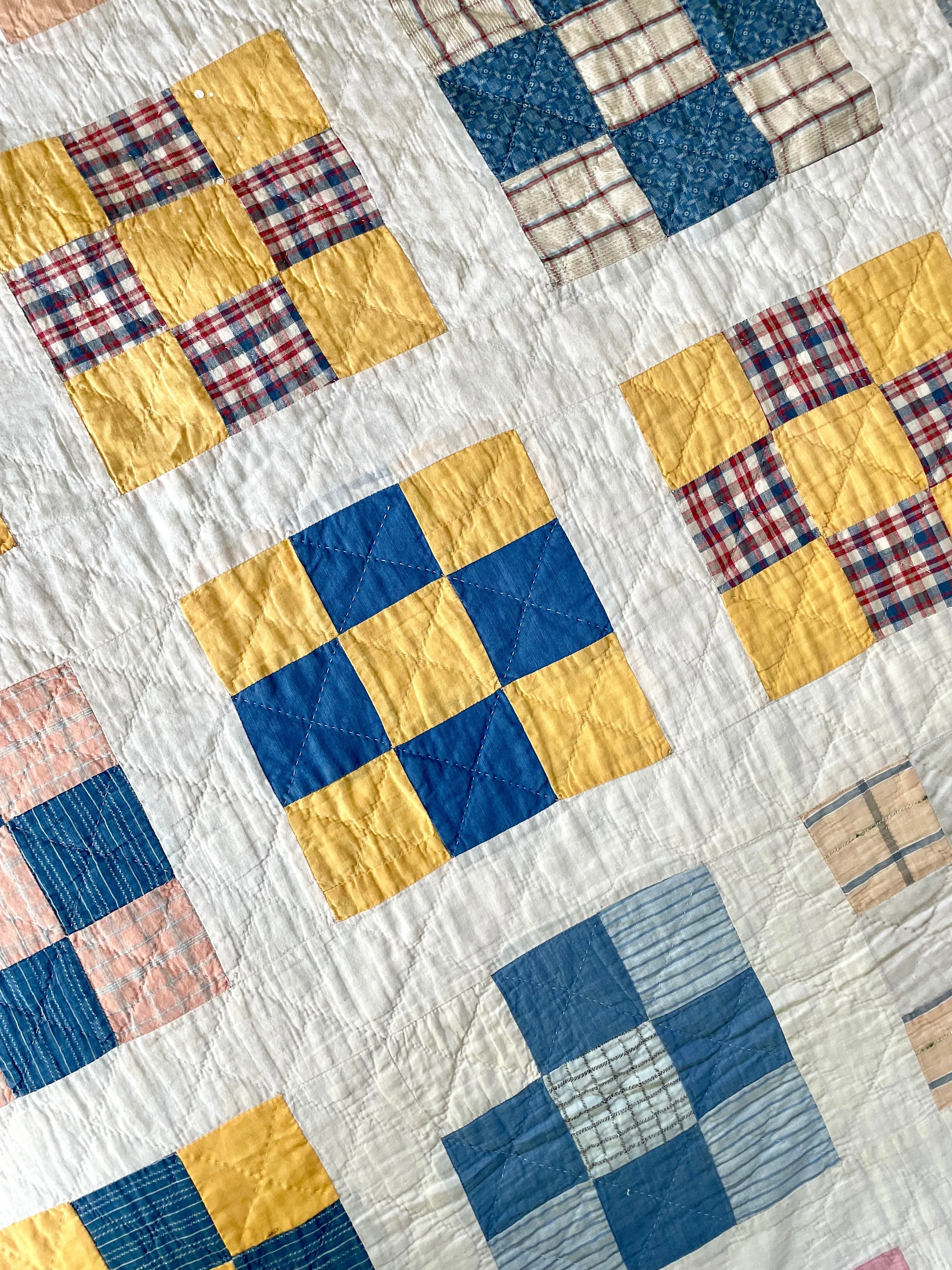 Vintage 1930s Nine Patch Quilt