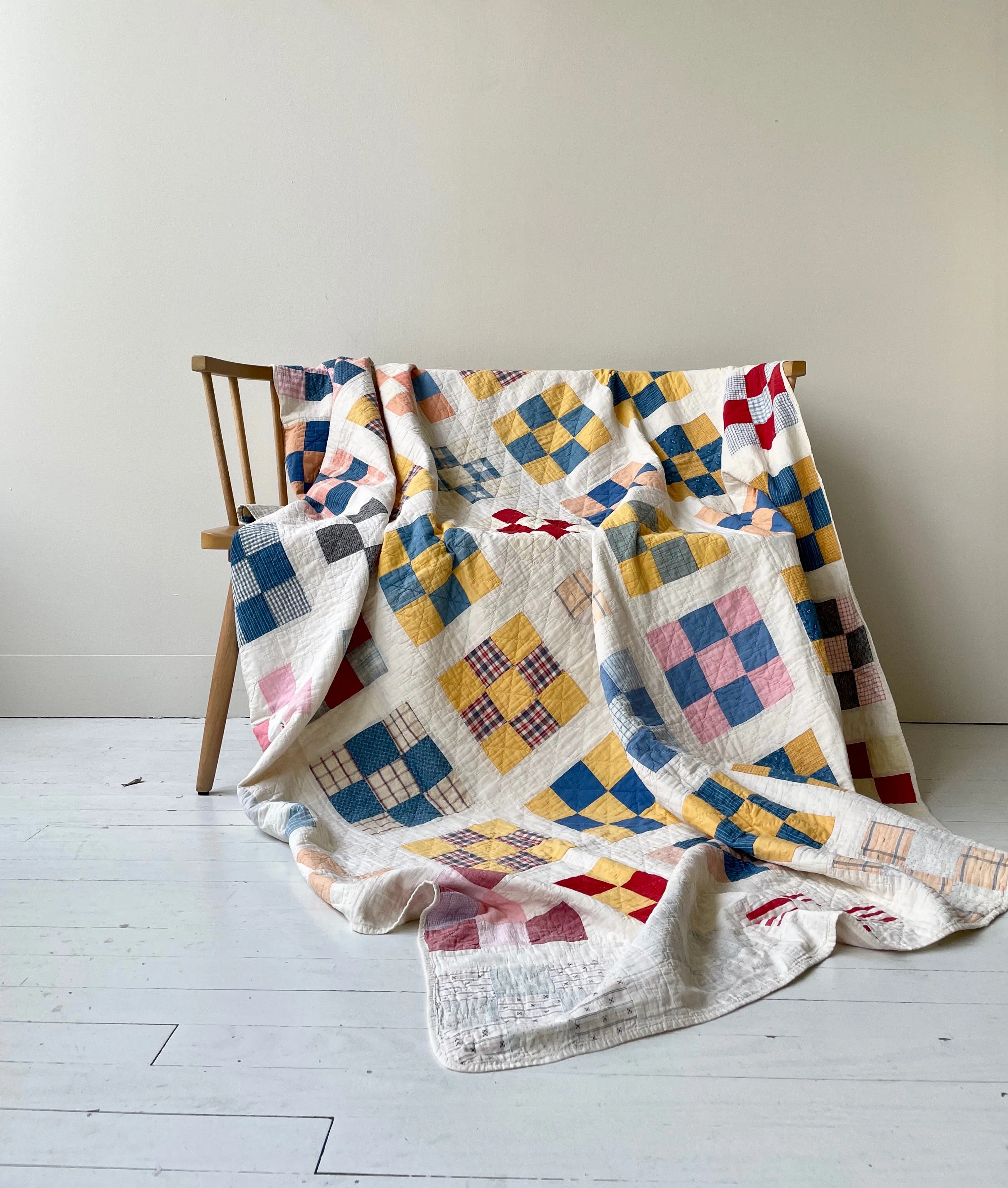 Vintage 1930s Nine Patch Quilt