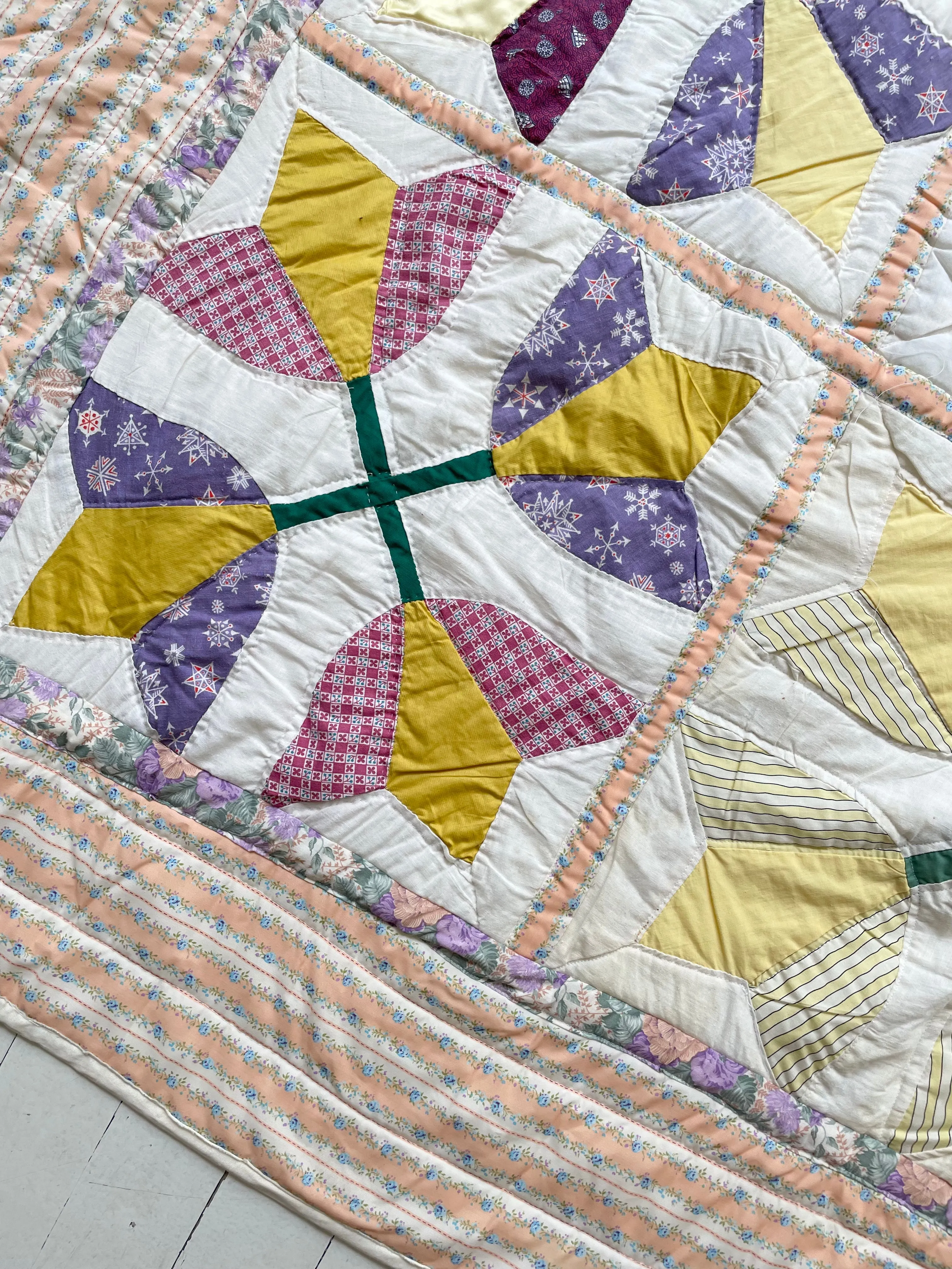 Vintage Lily of the Valley Quilt