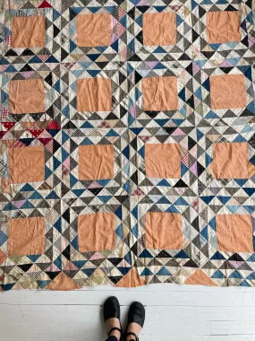 Vintage Ocean Waves Quilt Top