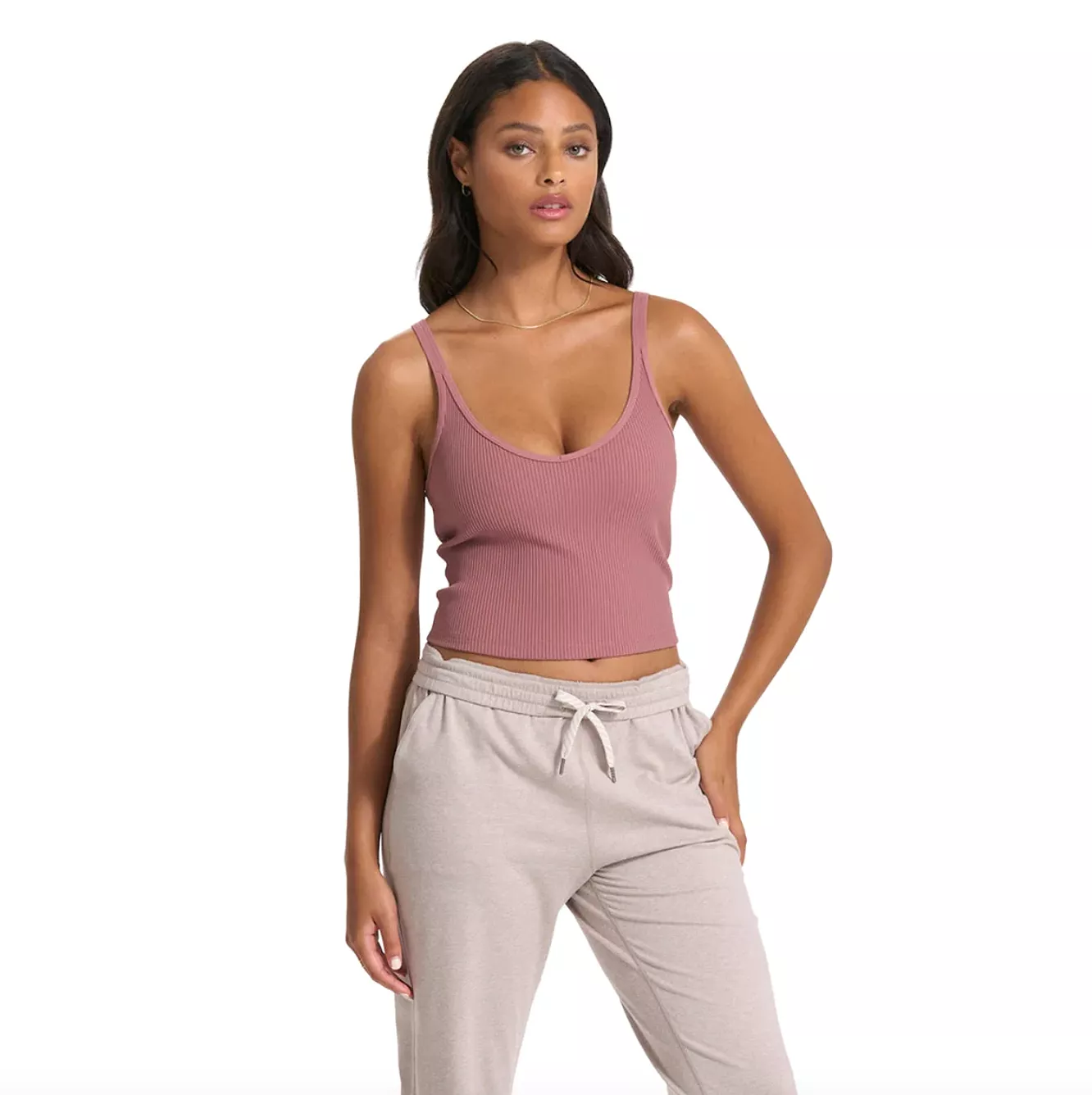 W Vuori Rib Crop Tank