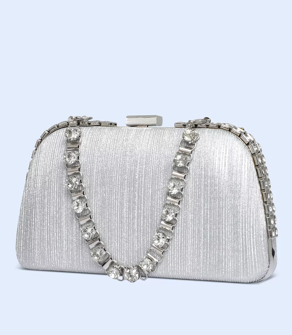 WB2692-SILVER-Women Trendy Bag