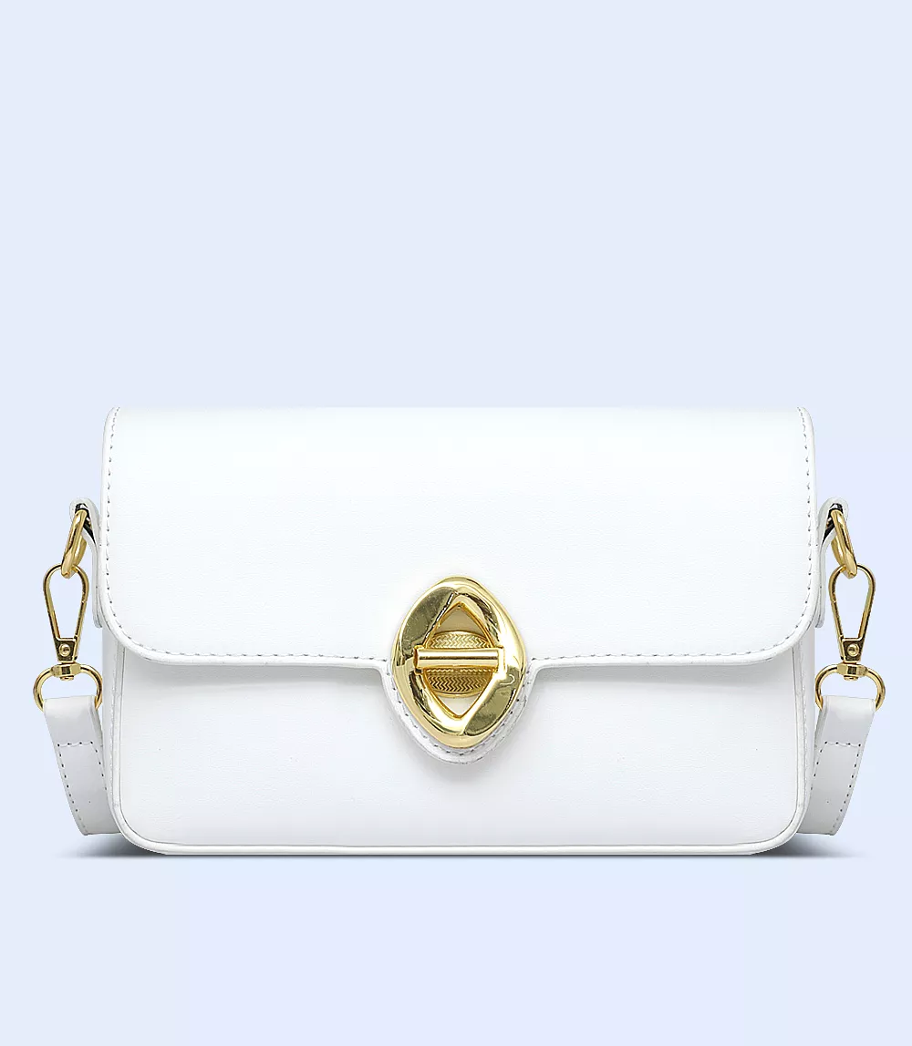 WB2695-WHITE-Women Trendy Bag