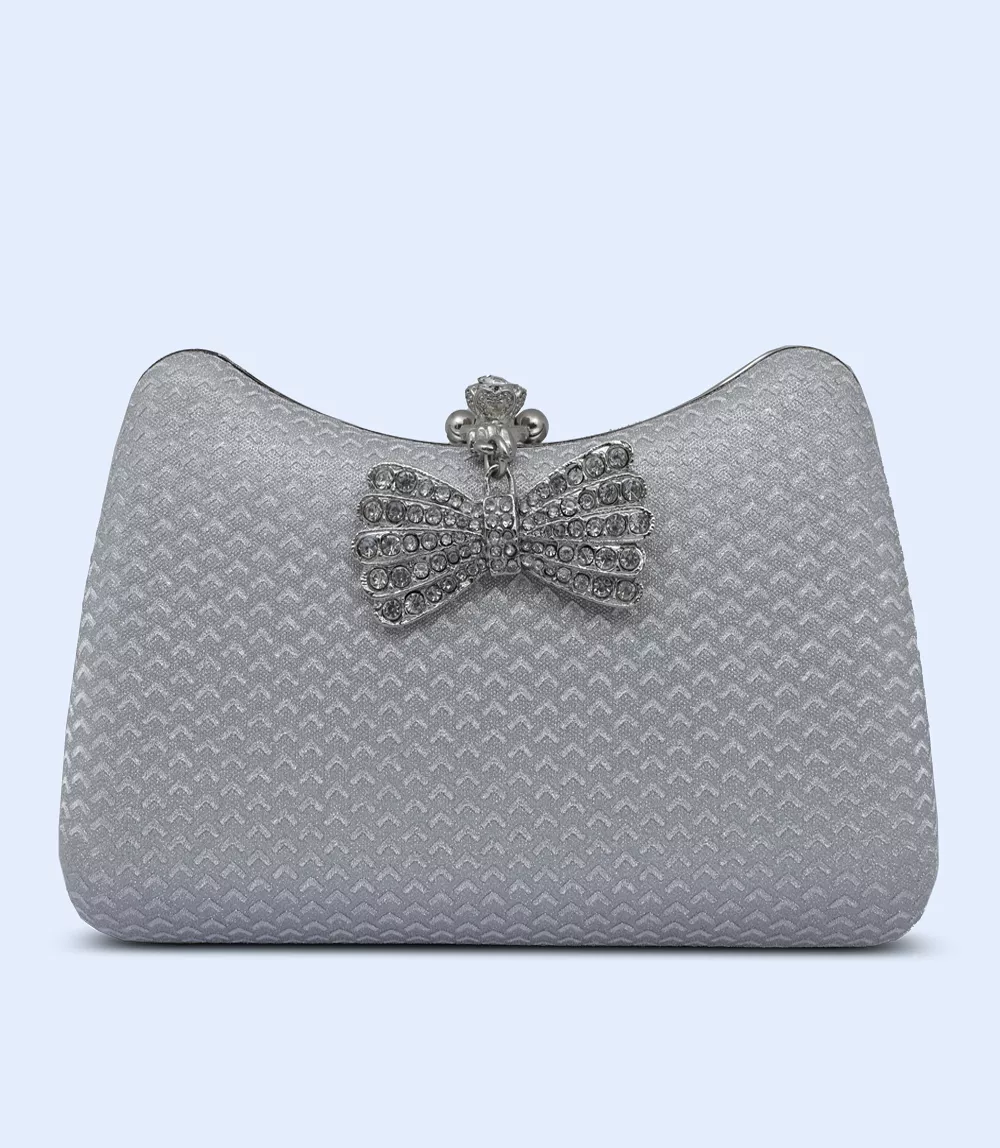 WB2803-SILVER-Women Clutch