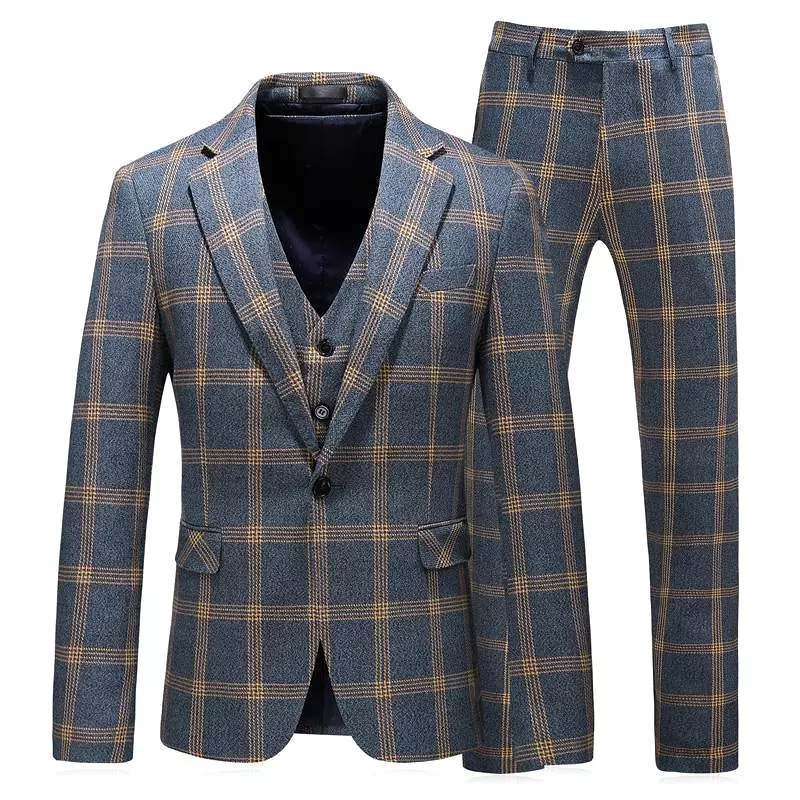 Whitley Three-Piece Checked Suit