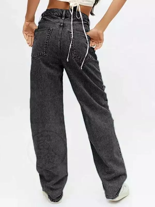 Women Ripped Baggy Jeans