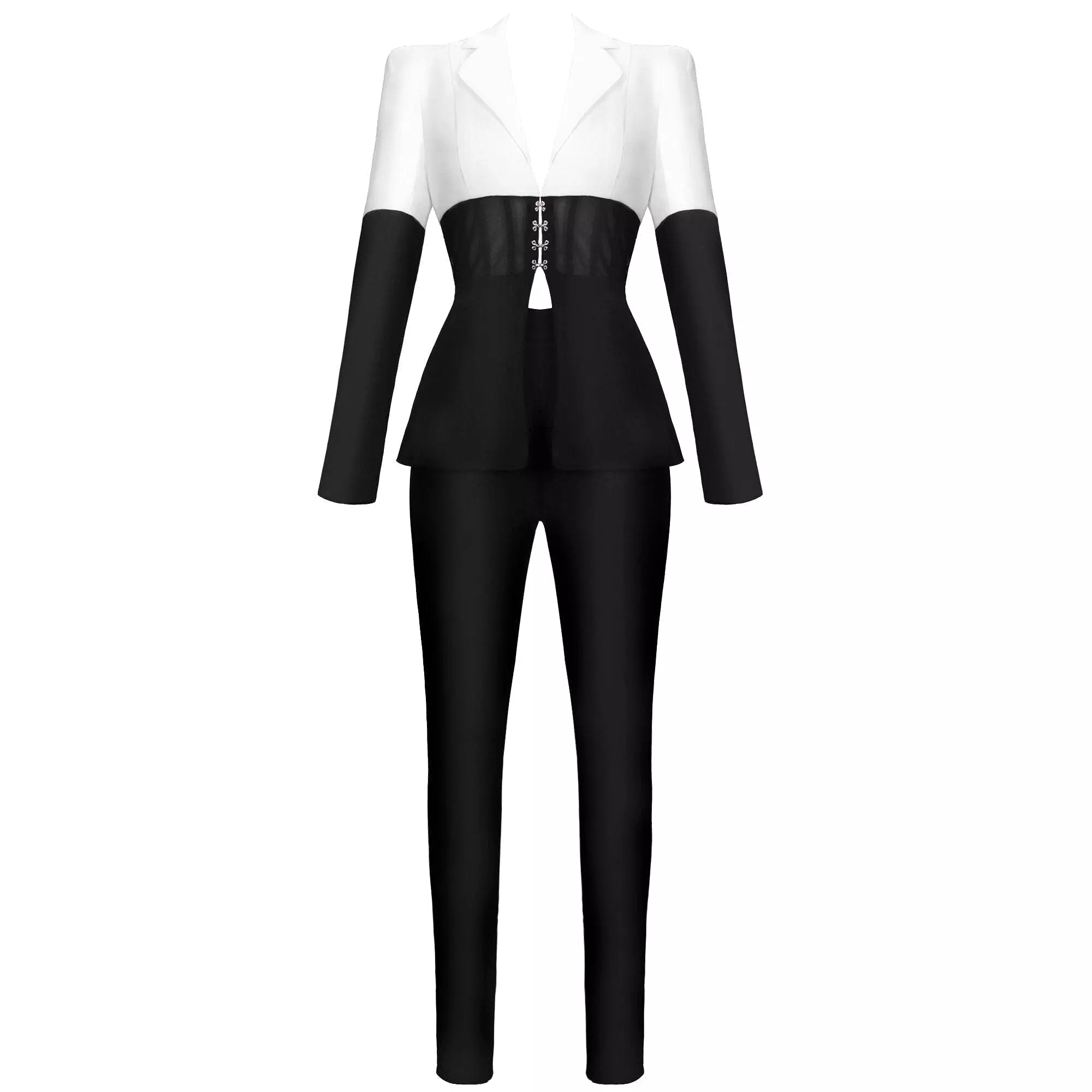 Women Waist Cincher Pantsuits