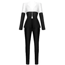 Women Waist Cincher Pantsuits