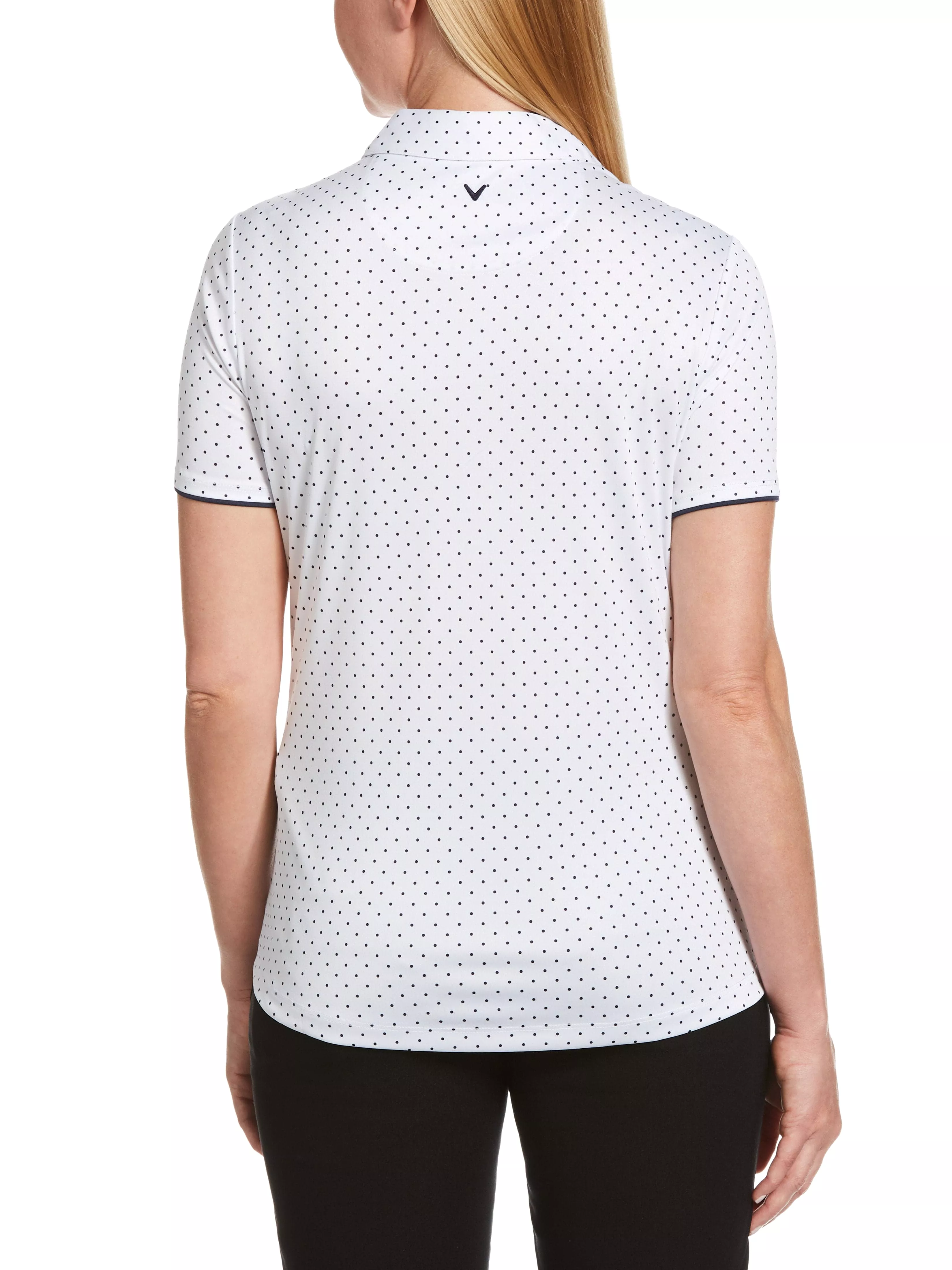 Womens Polka Dot Polo