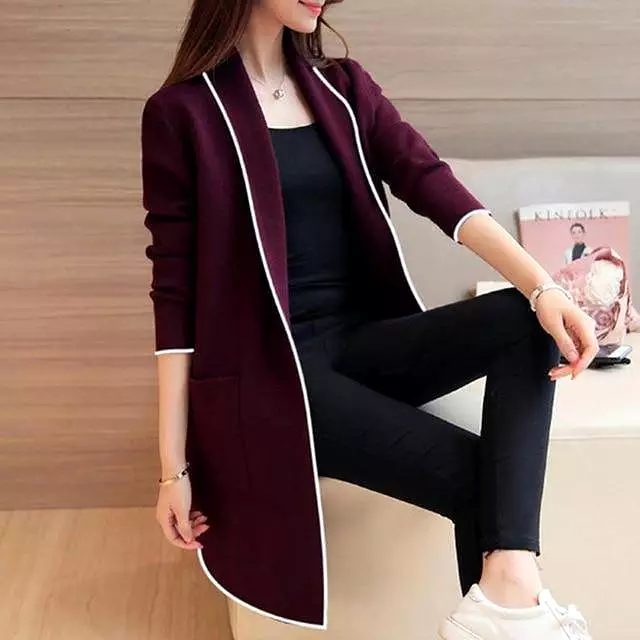 Women's Sweaters Casual Loose Cardigans Single Breasted Puff Hooded Coat