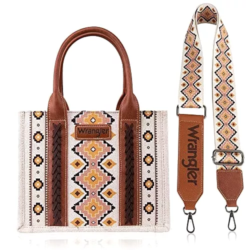 Wrangler Tote Bag Western Purses for Women Shoulder Boho Aztec Handbags