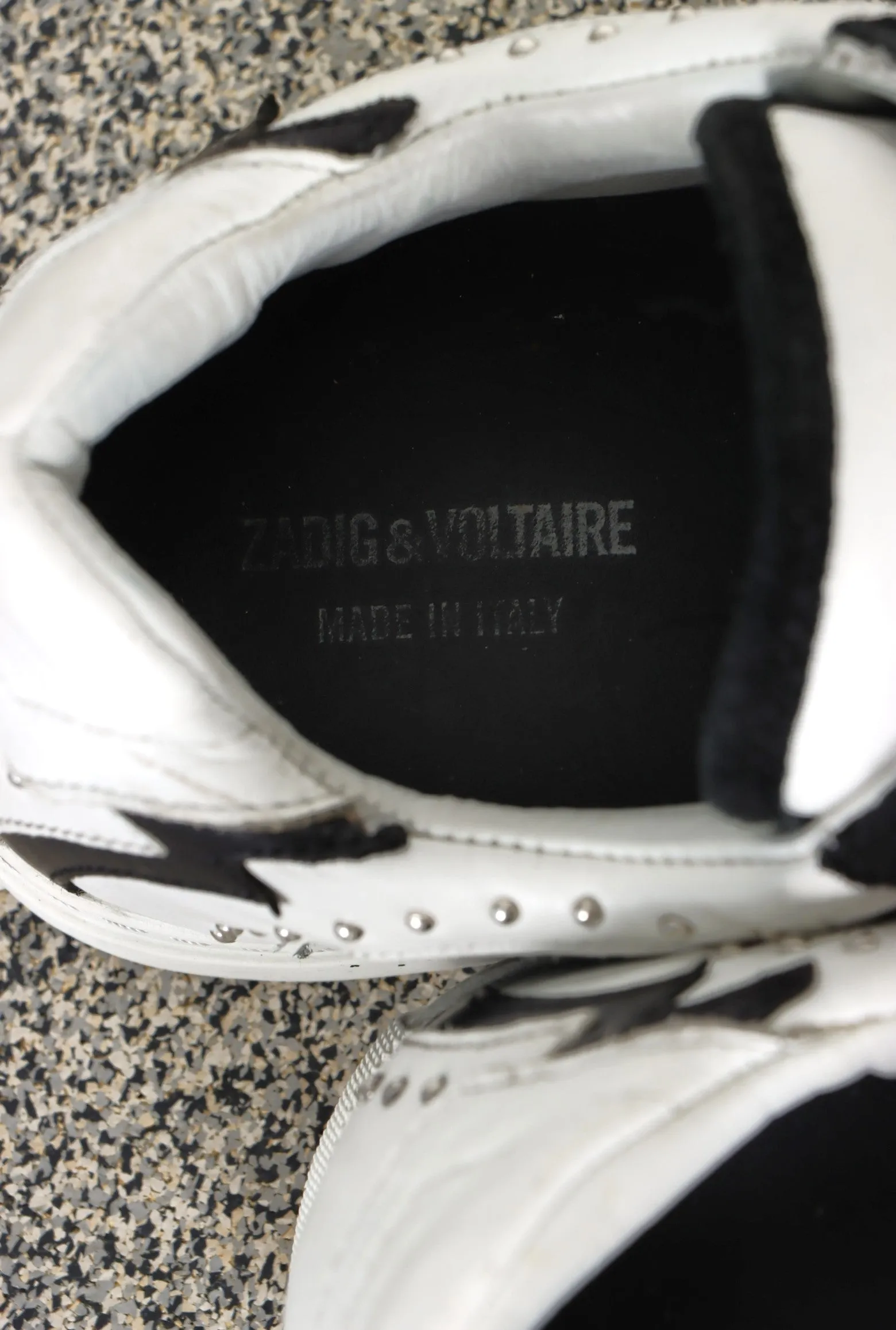 ZADIG & VOLTAIRE 'Nash' Zv1747 Studded Leather Sneakers (39)