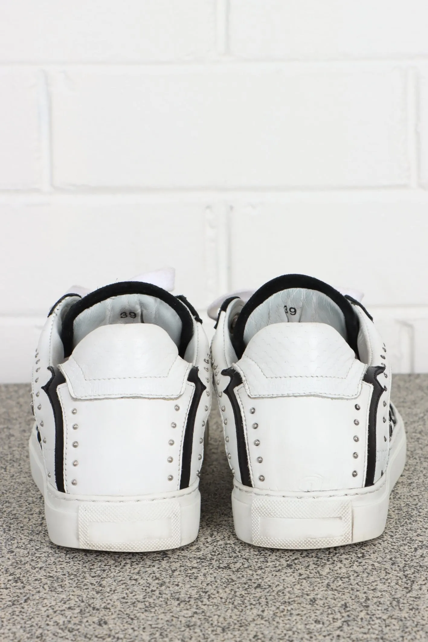 ZADIG & VOLTAIRE 'Nash' Zv1747 Studded Leather Sneakers (39)